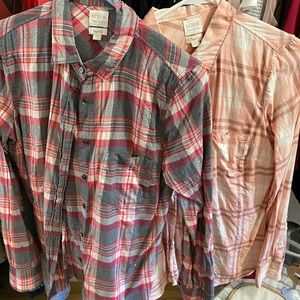 BUNDLE 2 J-CREW Perfect Fit Flannel